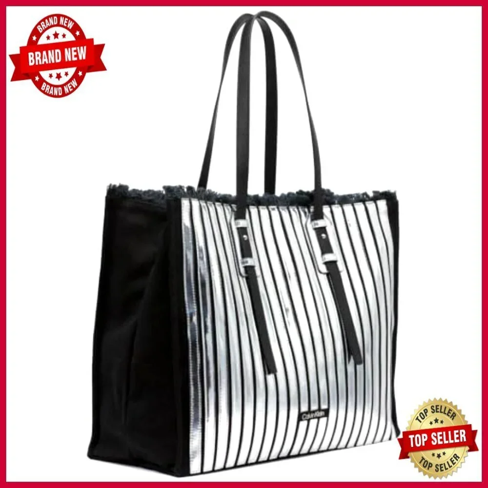 Extra Large Vegan Leather Tote with Multiple Pockets and Shoulder Strap